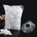 100 Pack Waterproof Disposable Shower Caps - Thickened Elastic Plastic Hair Protection for Salons, Hotels, Spas - Large 42cm Diameter - Multi-Purpose for Showering, Spa Treatments, Hair Coloring - Hygienic Single-Use Caps for Cleanliness and Germ Prevention