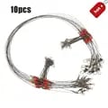 Premium High Carbon Stainless Steel Fishing Hook Safety Snaps with Secure Leader Trace - Durable, Corrosion-Resistant Smooth Fishing Wire Line Rope for Easy Casting and Retrieval - Versatile Tool for Anglers of All Skill Levels to Land More Fish
