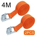 Adjustable Zinc Alloy Cargo Straps with Secure Tightening Mechanism - 4M Ratchet Tie-Down Belt for Trucks, Trailers, and Roof Racks - Durable and Easy to Use Luggage Fixed Car Tightener Straps for Heavy Loads - Versatile for Personal and Commercial Use