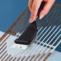 Stainless Steel Wire Baking Brush with Blade Attachment for Multi-Functional Cleaning of BBQ Stoves and Grill Racks - Durable, Rust-Resistant, and Easy to Maintain - Ergonomic Handle and Hanging Loop for Efficient Cleaning Performance and Convenient Storage