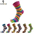 Harajuku Rainbow Striped Toe Socks for Women - Colorful Cotton Short Socks for All Seasons - Vibrant and Fun Harajuku Fashion Trend - Comfortable and Sweat-Absorbing - Statement Piece for Fashionistas - Happy and Playful Design to Brighten Your Day