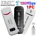 4G LTE Wireless USB Dongle Mobile Broadband Modem Stick with 150Mbps Speed, Sim Card Slot, Wireless Router Functionality, Compact Portable Design, Plug-and-Play Setup for Seamless Internet Browsing, Streaming, and Downloading on Multiple Devices On-the-Go