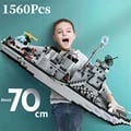 1560PCS Realistic Navy War Ship Model Building Block Set | 6-in-1 Multi-Shape Combination for Kids | Durable Army Ship Blocks for Boys | Educational Toy for Fine Motor Skills and Creativity Development