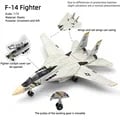 1:72 Scale Highly Detailed F-14 Fighter Model with Display Rack - Expertly Crafted Replica Jet for Home Display and Collection - Creative Gift Idea for Aviation Enthusiasts and History Buffs