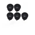 DaierTek 5PCS ON Off Round Rocker Switches - High-Quality SPST 2-Pin Design for Automotive Applications, Easy 12V DC Installation, Simple ON/OFF Functionality, Versatile Use for Lights, Fans, Value Pack of 5 Mini Toggle Switches for Reliable Performance and User-Friendly Operation