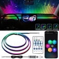 Customizable RGB Lighting for Tesla Model 3 Y S X - 140cm Car Ambient Lights with App Control & Remote, Easy Installation, Symphony Atmosphere - LED Interior Lamp with Wide Color Range & Adhesive Backing for Immersive Lighting Experience