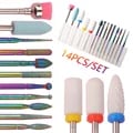 Premium Ceramic Nail Drill Bit Set – 14 Piece Professional Electric Manicure Tools for Acrylic, Gel Nails & Cuticles – High-Quality Material for Long-Lasting Performance – Precision Shaping, Smoothing & Refining – Easy to Attach with Standard Shanks – Compact Storage Box for Travel & Convenience