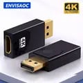 4K DP DisplayPort to HDMI-Compatible Adapter Converter for High-Quality Video and Audio Transmission with Plug-and-Play Convenience, Sturdy Construction, and Wide Compatibility - Ideal for PCs, Laptops, TVs, Monitors, and Projectors - Supports 4K Resolution for Gaming, Streaming, and Presentations