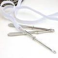 Stainless Steel Garment Clips Set of 2 for DIY Sewing Projects - Durable Elastic Band Tape Punch and Cross Stitch Threader Wear Clamp - Rust-Resistant Sewing Tools for Precise Results
