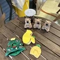 Christmas Pendant Doll Bear DIY Toy Set with Headdress, Cloak, and Accessories for Kids' Hands-On Ability Development, Surprise Element, and Creativity Cultivation - Customizable Doll Bear Pendant for Unique Outfits and Imaginative Play Experience