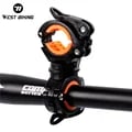 WEST BIKING 360 Degree Rotatable Bike Light Bracket - Sturdy and Durable Holder for LED Flashlights - Easy to Install Handlebar Mount for Enhanced Safety - Universal Compatibility for All Cyclists - Adjustable Angle for Maximum Visibility and Versatility