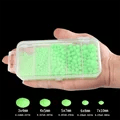 Night Luminous Fishing Hard Beads and Soft Worms Glow Sea Fishing Lure Bait Set with Floating Float Tackles Accessories - 375 Pieces for Versatile Fishing in Freshwater and Saltwater - Premium Quality Materials, Long-Lasting Luminous Properties, Ideal for Low-Light Conditions