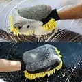 Premium Coral Fleece Car Wash Glove Mitt - Soft, Anti-Scratch, Multifunctional Cleaning Tool for Washing, Waxing, Detailing - Efficient Wax Application, Comfortable Grip, Durable, Reusable - Eco-Friendly Car Care Essential