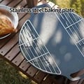 Portable Stainless Steel BBQ Net Steam Rack with Grilling and Steaming Functions - Lightweight and Durable Camping Frying Pan - Easy to Clean and Maintain - Enhance Your Outdoor Cooking Experience with this Multi-functional and Anti-Scorching Grill Accessory
