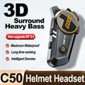 Immersive 3D Surround Sound Motorcycle Helmet Headset with Hands-Free Call Functionality, IPX7 Waterproof Rating, Tri-Color Ambient Light, and Long-Lasting Battery Life for Safe and Stylish Riding Experience