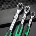 High-Quality Extendable Handle Socket Ratchet Set with 72-Tooth Quick-Release Mechanism - Durable 1/4, 3/8, 1/2 Inch Drive Sizes - Comfortable Grip for Mechanics, DIY Enthusiasts, and Professionals - Reversible Design for Efficient Fastener Adjustments