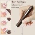 3 in 1 Multifunctional Nail Art Tool with Cat Eye Magnet, UV/LED Gel Application, and Manicure Stick - Professional Nail Care Solution for Precise Designs, Long-Lasting Glossy Nails, and Complete Nail Care - Durable and Ergonomic Design for Comfortable Handling and Control