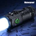 Rechargeable Outdoor Flashlight with High-Powered Illumination, Durable Waterproof Design, Compact Portable EDC Lighting Lamp with USB Rechargeable Battery - Perfect for Camping, Walking, and Outdoor Adventures