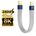 240W High Power Output USB C to USB C Cable with 40Gbps Data Transfer, 8K Video Support, Flat Slim Design, and Data Charge Extension for Fast Charging and Seamless Connectivity