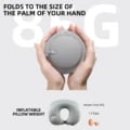 Inflatable U-Shaped Travel Pillow with Press-to-Inflate Pump - Lightweight Neck Support Cushion for Comfortable Sleeping on the Go - Ergonomic Design for Proper Alignment and Versatile Use in Plane, Car, and Train Travel