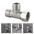 Premium Stainless Steel G1/2 3 Way T-Adapter Bathroom Shower Faucet Water Splitter with Easy Installation, Leak-proof Design, and Universal Compatibility - Durable, Rust-free, Convenient 3-Way Control for Showerhead and Spray Nozzle, Eco-Friendly and Versatile Addition to Your Bathroom Accessories
