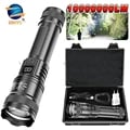 Rechargeable LED Flashlight with High Power Illumination, Zoomable Focus, LCD Display, Waterproof Design, and Three Lighting Modes - Ideal for Wilderness Camping and Outdoor Adventures