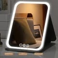 Adjustable LED Dimmable Makeup Mirror with 3 Color Light Modes, USB Rechargeable, Foldable Design, Tabletop Vanity Mirror for Hands-Free Makeup Application - Ideal for Travel, Skincare, Grooming - Portable and Versatile Beauty Accessory with Adjustable Lighting