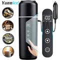Portable Car Heating Cup with Touch Screen Control, Adjustable Temperature Settings, 500ml Capacity - Ideal for Road Trips, Camping, Commuting - Compact and Travel-Friendly Electric Kettle for On-the-Go Heating Needs