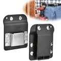 Heavy-Duty Clip-On Tool Belt Holder for Drills, Impacts, Nailers, and More - Secure and Adjustable Holster with Strong Clip for Easy Attachment - Ergonomic Design for Comfort - Compact and Portable Multipurpose Tool Holder for Carpenters, Electricians, Plumbers, and DIY Enthusiasts