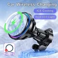 Ice Cooling Magnetic Wireless Car Charger Stand for iPhone 16, 15, 14, 13, 12 Pro Max - Advanced Cooling Technology, Strong Magnetic Hold, MacSafe Compatibility, Wireless Fast Charging, Adjustable Viewing Angle - Safe and Efficient Charging on the Go