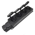 EU German 3 / 4 Ways Outdoor Waterproof Outlet Rain Plug with Cover - IP54 Rated Power Strip for Germany and Russia - 16A, 3500W - Wireless Extension Capability - Durable Construction - Easy-to-Use Cover - High-Quality Waterproof Design