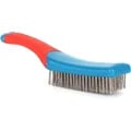 Heavy Duty Stainless Steel Wire Brush with Comfortable Plastic Handle - Durable Rust Removal Tool for Welding, Painting, and Cleaning - Versatile and Long-Lasting Wire Brush for Workshop and Toolbox