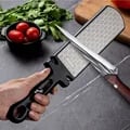 5-in-1 High-Quality Diamond Knife Sharpener with 400/1000 Grit Bars, Tungsten Steel, and Ceramic Rods - Double-Sided Whetstone for Precision Sharpening, Durable Construction, Easy to Use and Maintain - Versatile Tool for Kitchen Knives, Razor-Sharp Edges, and Long-Lasting Performance