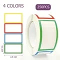 250 Assorted Waterproof Blank Self-Adhesive Stickers for Labeling, Organizing, and Personalizing - Customizable Name Tags, Easy to Use, Durable and Long-Lasting - Perfect for School Supplies, Bottles, Files, and More