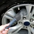 High-Quality Microfiber Car Tire Brush with Ergonomic Design for Easy Cleaning - Versatile Cleaning Tool for Wheels, Rims, and Brake Calipers - Durable and Long-Lasting - Enhance Your Car's Appearance with Regular Use - Machine Washable for Repeated Use and Cost Savings