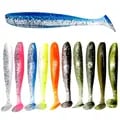 Realistic Design Soft Plastic Swim Bait Lures with Paddle Tail Action - 70mm, 90mm, 120mm Sizes - Durable and Flexible - Freshwater and Saltwater Fishing - Ideal for Bass, Redfish - Value Pack of 10 Pieces