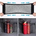Universal Car Storage Bag Double Mesh Trunk Storage Net & Built-in Storage Bag with Fire Extinguisher Fixed Net - Durable, Secure, and Easy-to-Install Organizer for Car Trunk and Interior - Keep Your Car Organized and Safe with Quick Access to Essentials