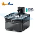 DownyPaws Stainless Steel 2.5L Wireless Cat Water Fountain with Sensor Technology - Battery-Powered, Easy to Clean & Maintain - Large Capacity Pet Water Dispenser for Multiple Pets - Hydrating & Health-Boosting 2-in-1 Drink Station for Cats