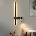 Nordic 2023 Master Bedroom Line Background Wall Lamps with Adjustable Brightness Switch, Modern Minimalist Design, Energy-Efficient LED Technology, Easy Installation, Versatile Use for Bedroom, Living Room, and Home Office