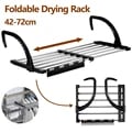 Foldable Extendable Radiator Drying Rack - Stainless Steel Construction, Multipurpose Usage, Space-Saving Solution, Easy Installation and Use for Clothes, Shoes, Towels - Rust-Resistant Design, Adjustable Length 42-72cm