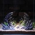 Set of 2 Realistic Resin Canyon Aquarium Decorations - Safe and Durable Fish Tank Ornaments - Easy to Clean Underwater Rocks for Healthy Aquatic Environment