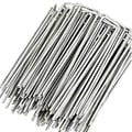 100 Pack Heavy-Duty Galvanized Steel Landscape Staples for Garden Fabric, Artificial Turf, Hoses, Tents & Netting - Rust-Resistant U-Shaped Ground Stakes for Secure Anchoring - Easy Installation with Sharp Ends - Long-Lasting Durability & Multipurpose Use in Outdoor Spaces