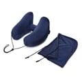 Inflatable H-Shaped Travel Neck Pillow with Hooded Nap Design for Privacy and Comfort - Portable and Durable Car Neck Pillow for Long Journeys by Plane, Train, or Car - Adjustable Firmness for Personalized Support - Multi-functional Use at Home, Office, or Camping