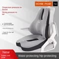 Memory Foam Orthopedic Seat Cushion with Hip Massage Pad - Ergonomic Design for Lower Back Support, Tailbone Pain Relief, Healthy Posture - High-Density Pillow Set for Office Chair, Car Seat, Wheelchair - Portable and Versatile for Back Pain, Sciatica, Muscle Tension Relief