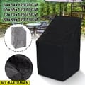 Black Woven Polyester Weatherproof Outdoor Furniture Cover - Waterproof and Dustproof Protection for Chairs and Sofas - Durable Construction, Easy to Install and Clean - Versatile Sizes Available for Various Garden Furniture - Lightweight and Flexible Design for Hassle-Free Use and Storage