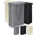 45L Large Capacity Laundry Basket with Cover, Slim Design for Easy Handling, Durable Construction with Sturdy Handles, Multi-Purpose Storage for Toys and Blankets, Space-Saving Basket Storage Design for Neat Organization in Bedrooms and Kindergartens