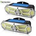 Solar Lights Outdoor Motion Sensor with 158 LEDs, IP65 Waterproof Design, Three Lighting Modes, Wide Angle Coverage, Effortless Installation, Ideal for Pathways, Gardens, and Driveways