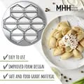 Stainless Steel Dumpling Press Molds for Effortless DIY Dumpling Making - Rust-Resistant and Easy to Clean Kitchen Tool with Customizable Fillings and Shapes - Ergonomic Design for Professional Results - Compact Storage and Dishwasher Safe