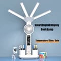 3-in-1 Multifunctional LED Desk Lamp with Fan, Calendar, Clock, USB Rechargeable - Adjustable Brightness, Folding Design, Cooling Fan - Perfect for Office, Study, Workstation - Versatile Lighting, Timekeeping, Charging Solution