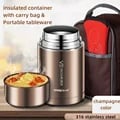 Premium Stainless Steel Food Thermos with Vacuum Insulation Technology - Leak-Proof Design, Includes Spoon and Carry Bag - Versatile Size Options (600ml, 800ml, 1000ml) - Ideal for On-the-Go Meals, School Lunches, Picnics, and Travel - Durable, Rust-Resistant Construction for Hot or Cold Food Preservation